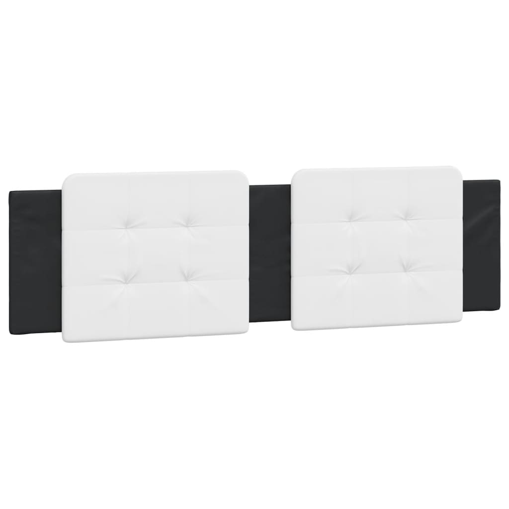 Bed Frame without Mattress "Zadar" Black and White 180x200 cm Faux Leather