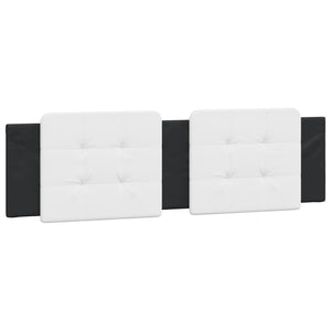 Bed Frame without Mattress "Zadar" Black and White 180x200 cm Faux Leather
