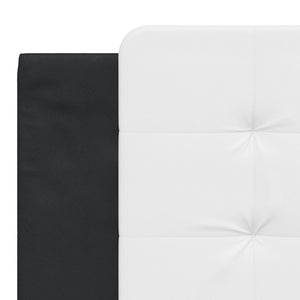 Bed Frame without Mattress "Zadar" Black and White 180x200 cm Faux Leather