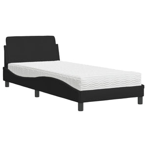 Bed with Mattress "Dover" Black 80x200 cm Fabric