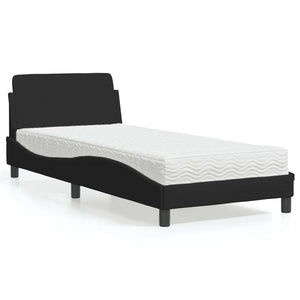 Bed with Mattress "Dover" Black 80x200 cm Fabric