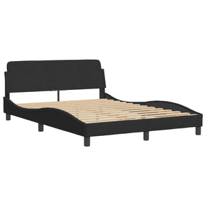 Bed with Mattress "Dover" Black 120x200 cm Velvet