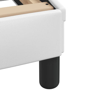 Bed with Mattress "Dover" White 160x200 cm Faux Leather