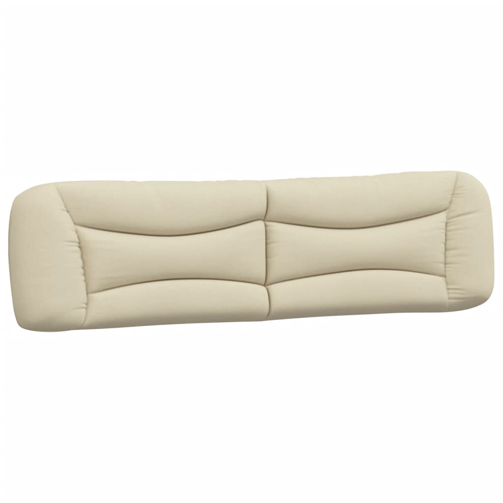 Bed with Mattress "Hvar" Cream 200x200 cm Fabric