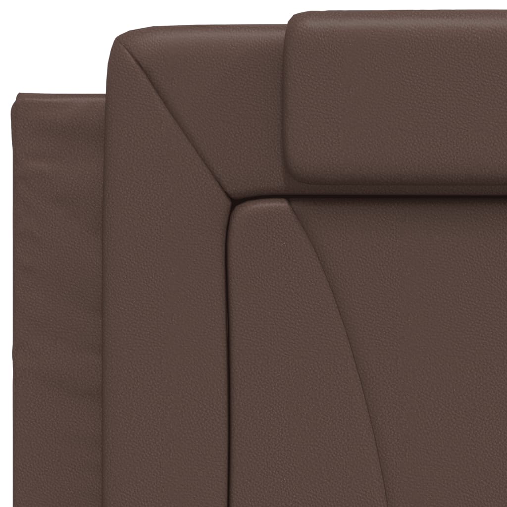 Bed "Viana" with Mattress Brown 90x200 cm Faux Leather