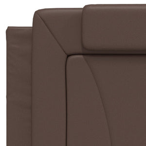 Bed "Viana" with Mattress Brown 100x200 cm Faux Leather