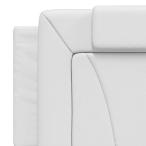 Bed "Viana" with Mattress White 160x200 cm Faux Leather