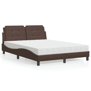 Bed Frame without Mattress "Zadar" Black 152x203 cm Faux Leather