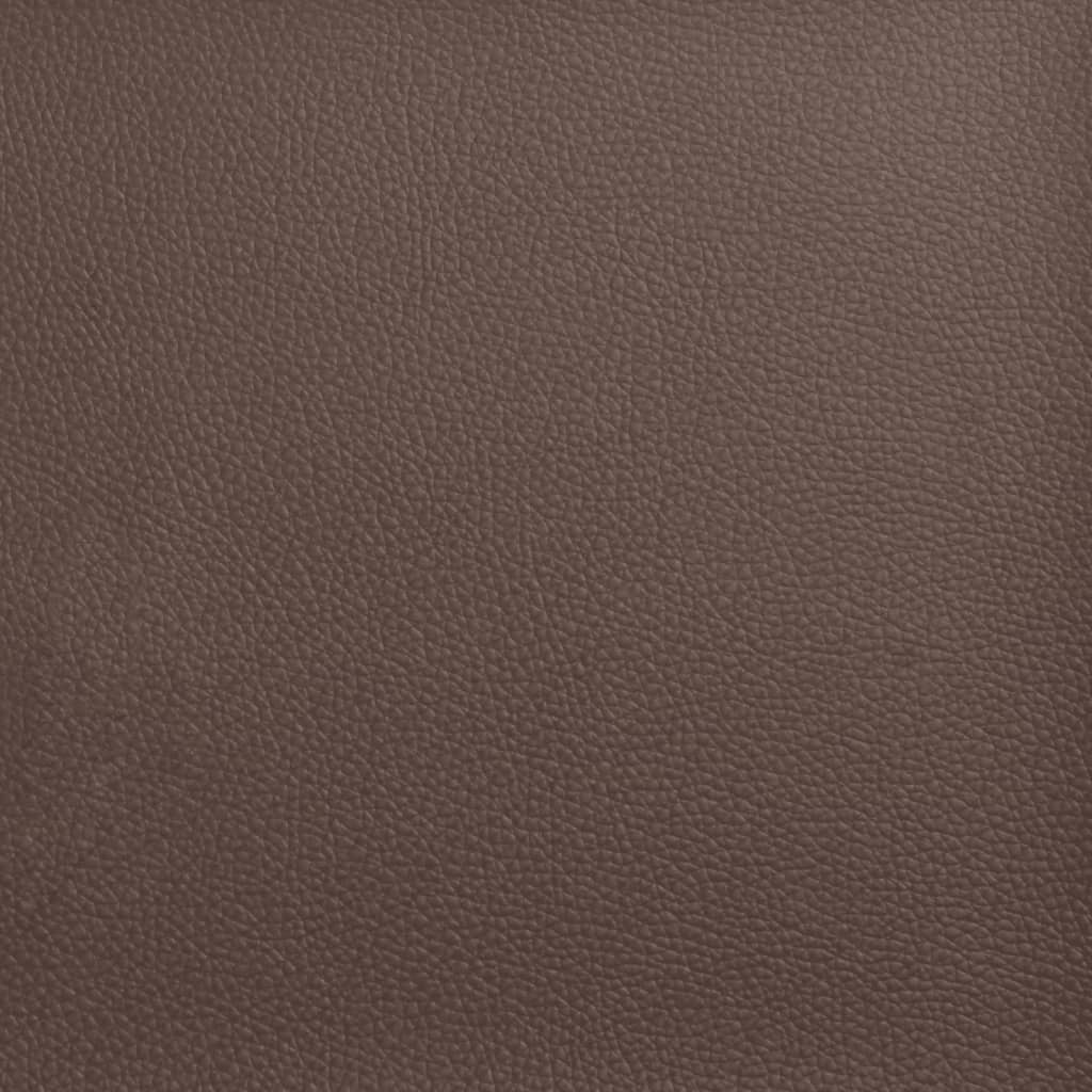 Bed with Mattress "Zadar" Brown 160x200 cm Faux Leather