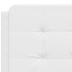 Bed Frame with LED without Mattress "Zadar" White 120x200 cm