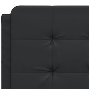 Bed Frame with LED without Mattress "Zadar" Black 140x190 cm