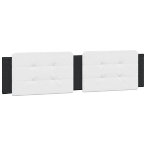 Bed Frame with LED without Mattress "Zadar" White and Black 160x200 cm