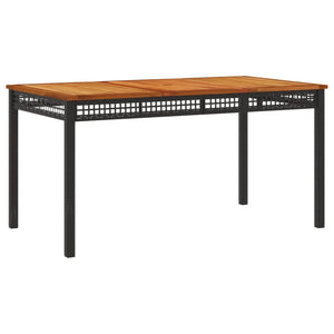 Matgrupp för trädgården med dynor 3 delar svart konstrotting