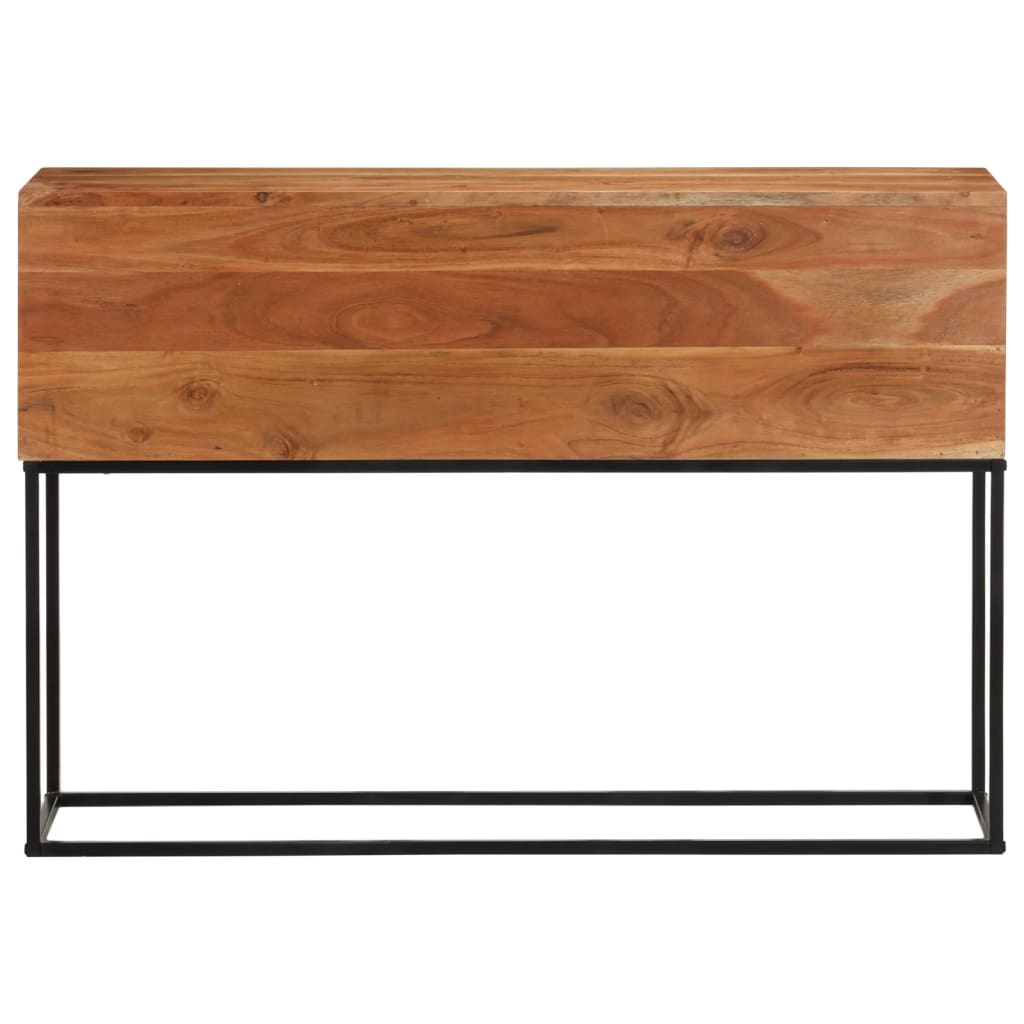 Konsolbord 110x30x75 cm massivt akaciaträ och järn