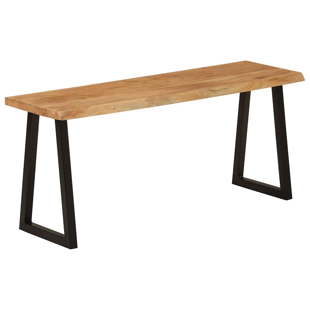 Bänk med levande kant 105 cm massivt akaciaträ