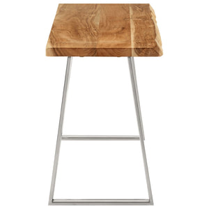 Bänk med levande kant 105 cm massivt akaciaträ