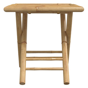 Caféstolar hopfällbara med mörkgrå kuddar 3 st bambu