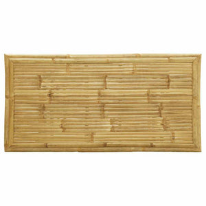 Caféset för trädgården med gräddvita dynor 5 delar bambu