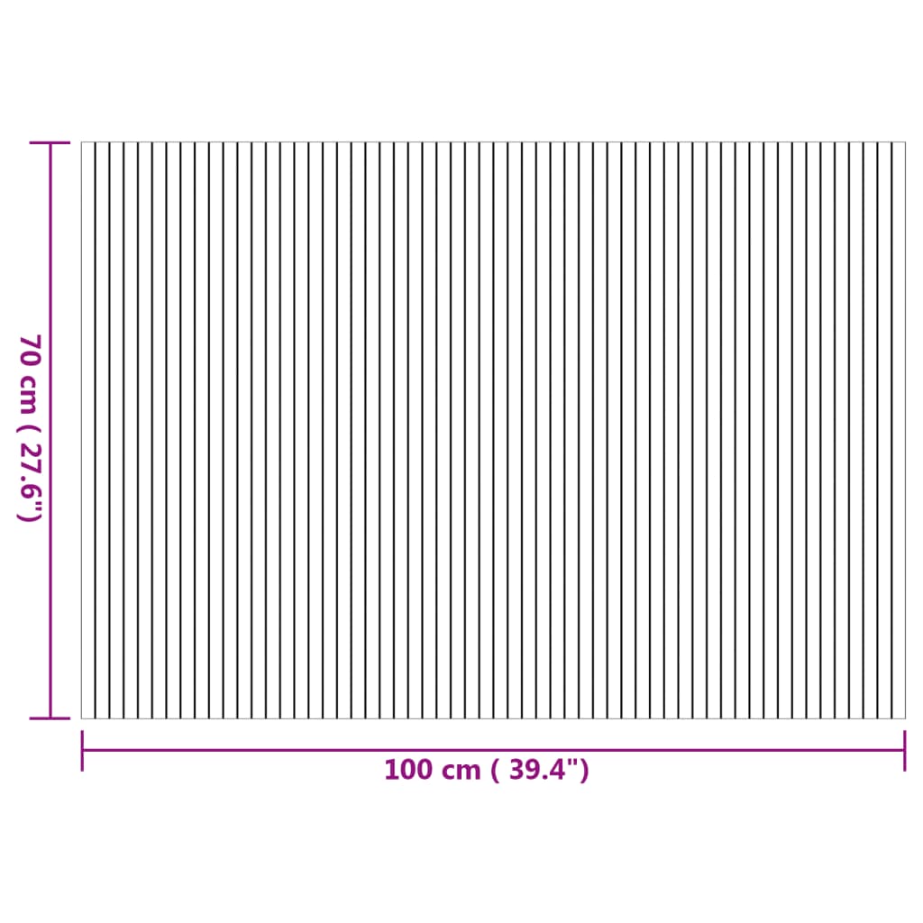 Matta rektangulär naturlig 70x100 cm bambu