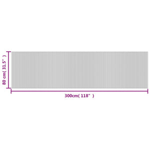 Matta rektangulär brun 80x300 cm bambu