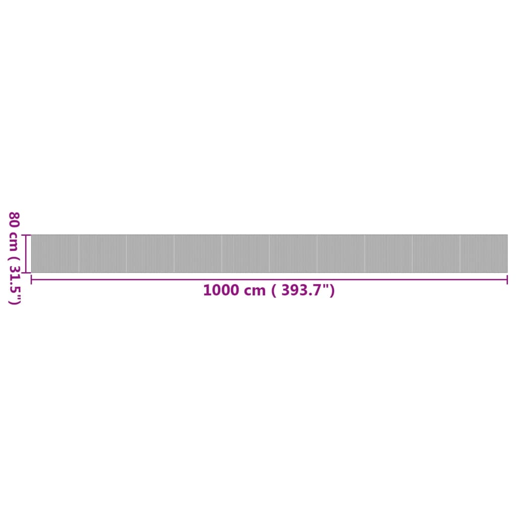 Matta rektangulär naturlig 80x1000 cm bambu