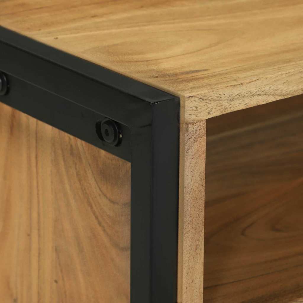 TV-skåp med låda Brun 100 x 35 x 50 cm Massivt Akaciaträ