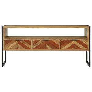 TV-skåp med låda Brun 100 x 35 x 50 cm Massivt Akaciaträ