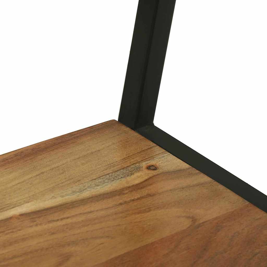 Klädhängare med hylla Svart 60 x 45 x 180 cm Massivt Akaciaträ