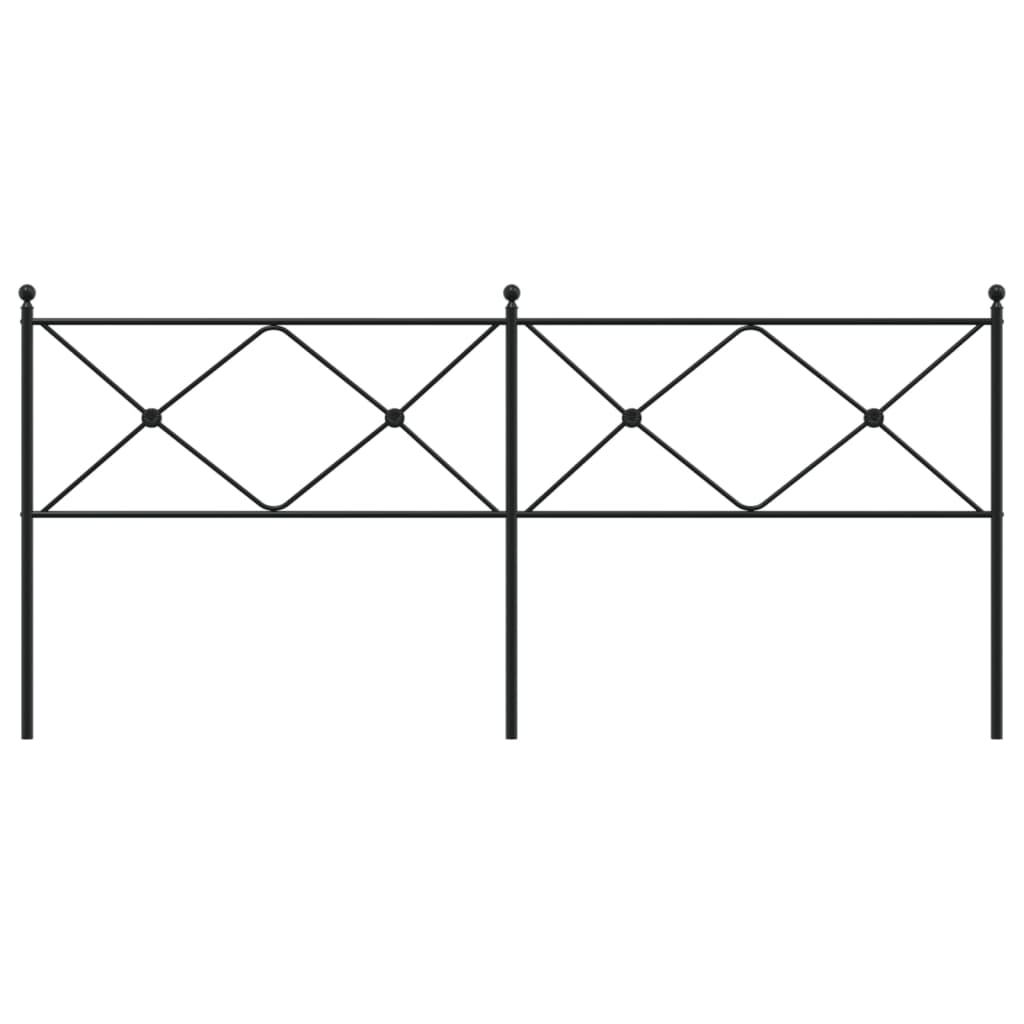 Huvudgavel metall svart 200 cm