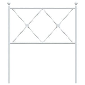 Huvudgavel metall vit 80 cm