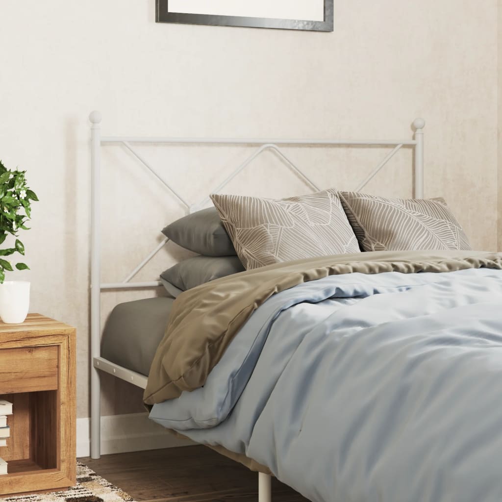 Huvudgavel metall vit 100 cm