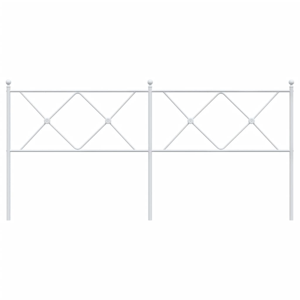 Huvudgavel metall vit 180 cm