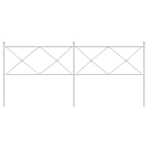 Huvudgavel metall vit 193 cm