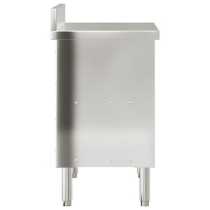 Köksbänk med skjutdörrar rostfritt stål