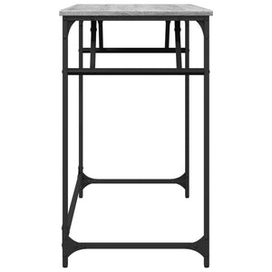 Skrivbord grå sonoma 100x45x76 cm trä pulverlackerat stål