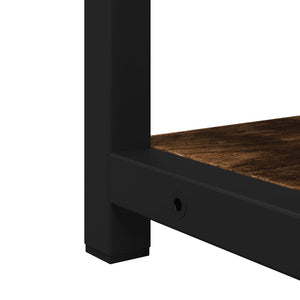 Spegelskåp för badrum rökfärga ek 60x16x60 cm konstruerat trä