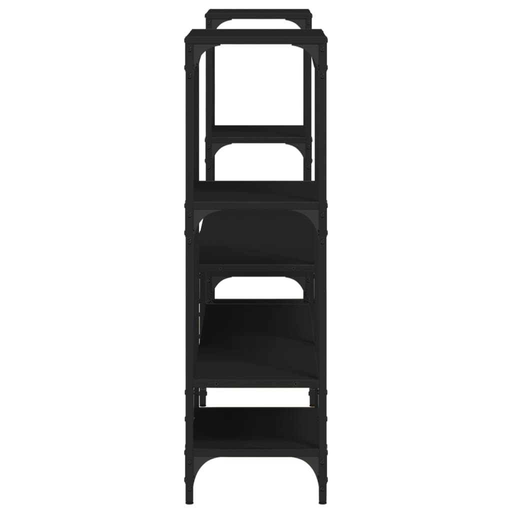 TV-skåp svart 206,5x28,5x95 cm konstruerat trä