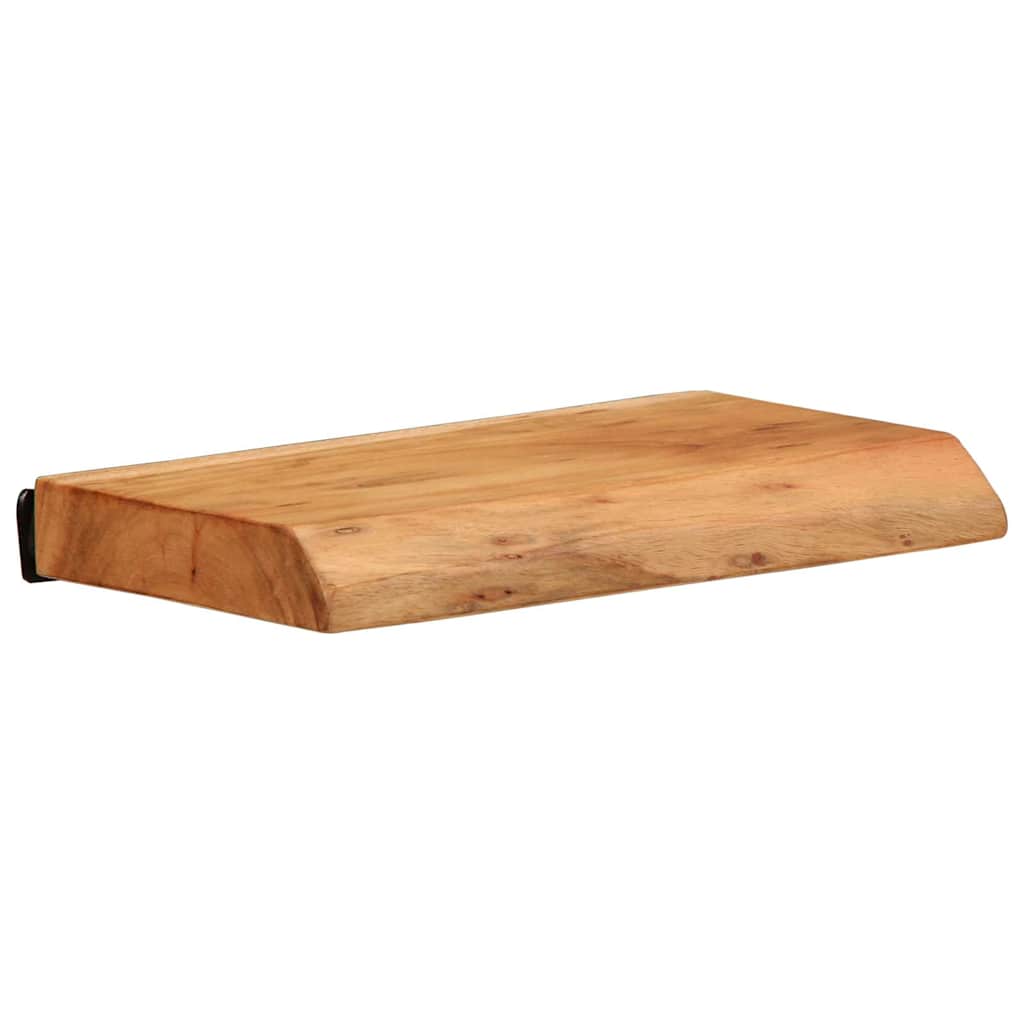 Vägghyllor 2 st 30x20x3,5 cm massivt trä akacia