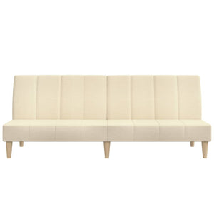 Bäddsoffa 2-sits gräddvit tyg