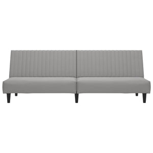 Bäddsoffa 2-sits ljusgrå sammet