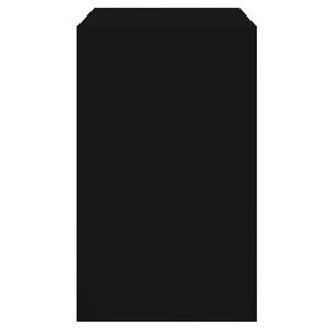 Skohylla svart 80x42x69 cm konstruerat trä