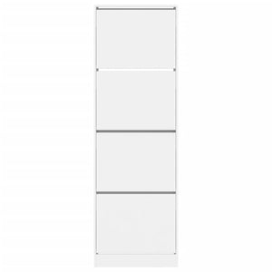 Skoskåp med 4 flip-lådor vit 60x34x187,5 cm