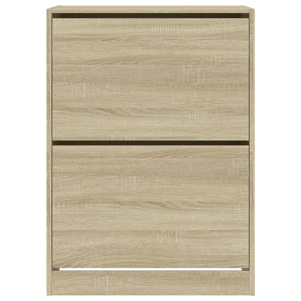 Skoskåp med 2 flip-lådor sonoma-ek 80x42x108 cm