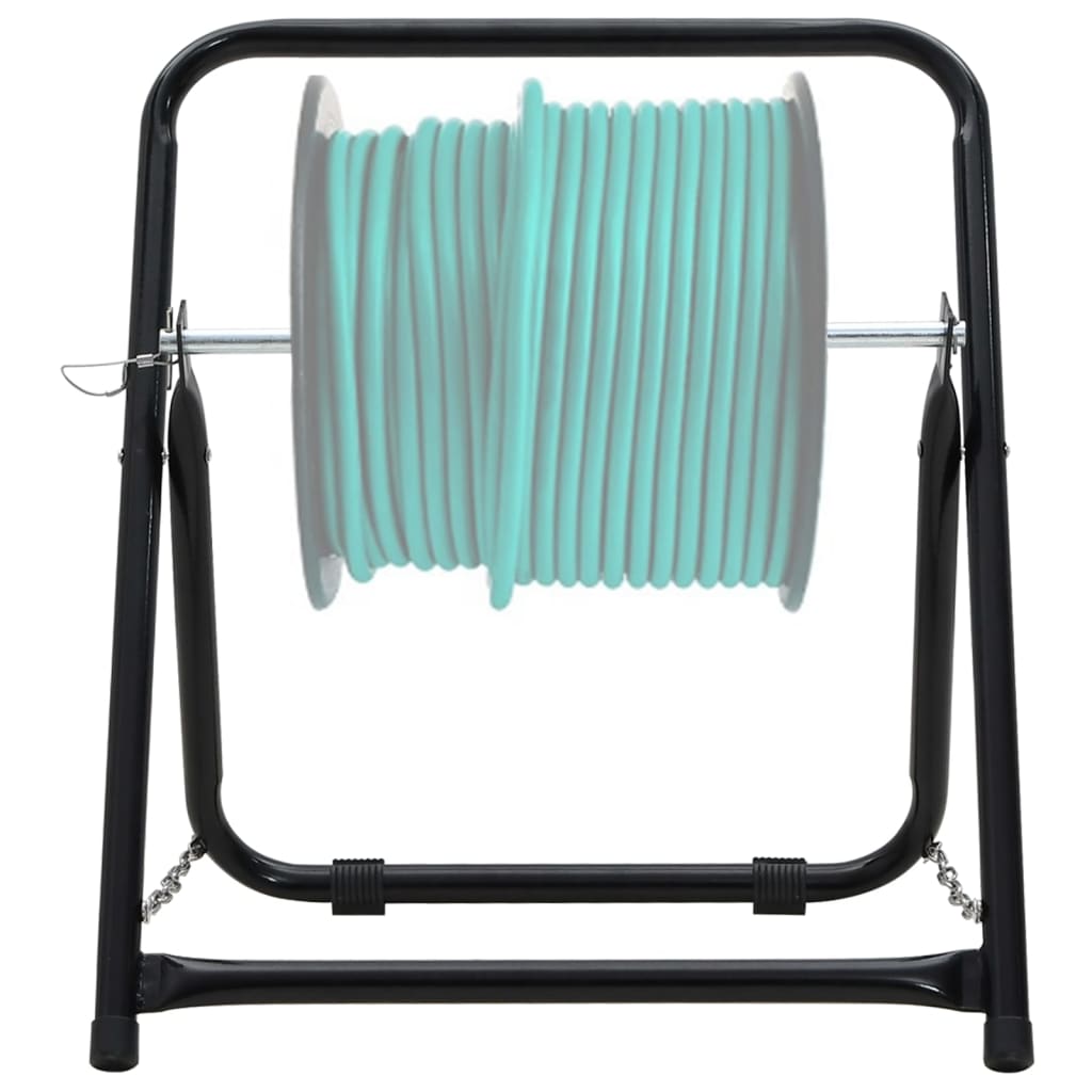 Slangvinda 48 cm 45 kg svart pulverlackerat stål