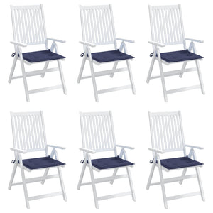 Palldynor 6 st marinblå 50x50x4 cm oxfordtyg