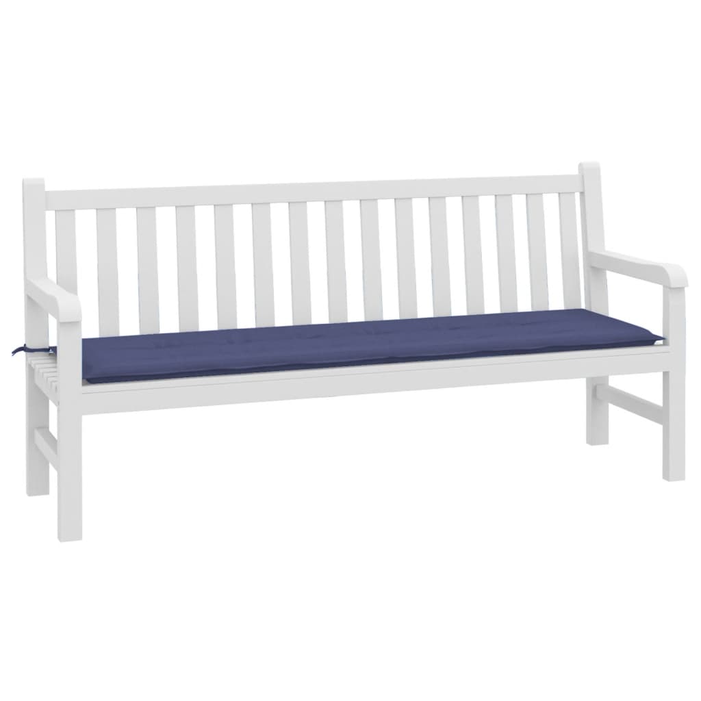 Bänkdyna för trädgården marinblå 180x50x4 cm oxfordtyg