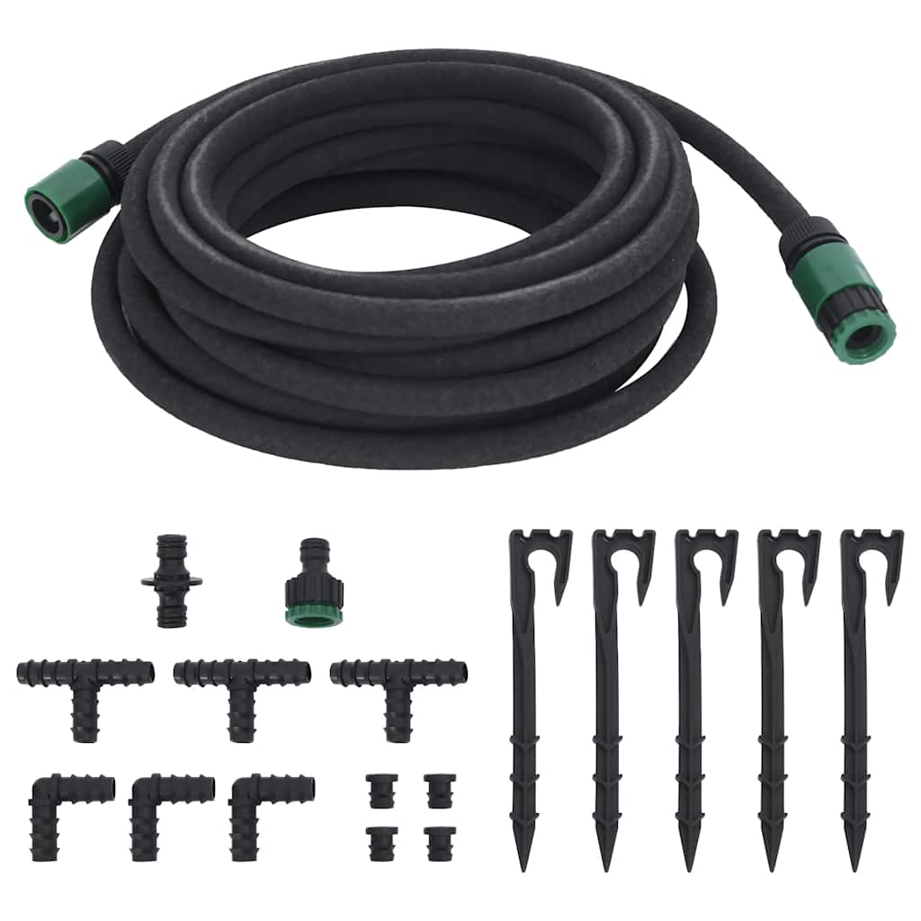 Fuktslang svart 0,6" 10 m gummi