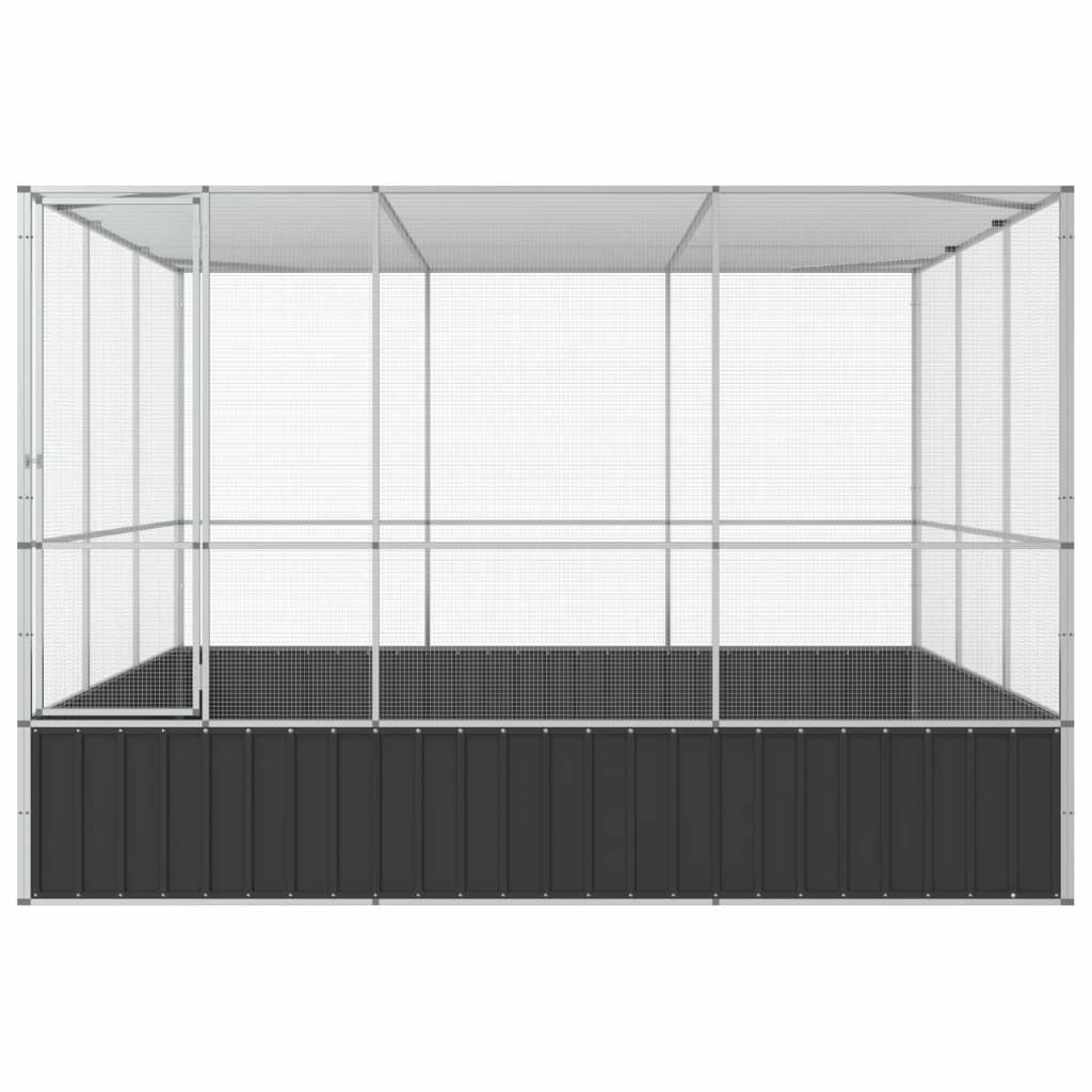 Voljär silver 311x307x212 cm stål