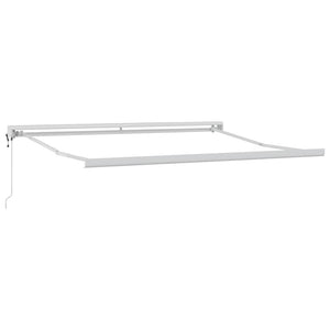 Markis infällbar antracit och vit 3x2,5 m tyg&aluminium