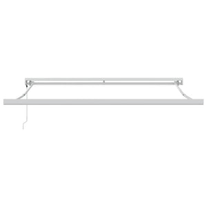 Markis infällbar antracit och vit 3x2,5 m tyg&aluminium